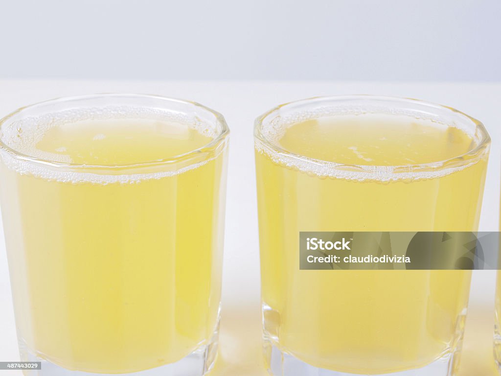 Pineapple juice Glasses of pineapple juice on continental breakfast table Drinking Glass Stock Photo