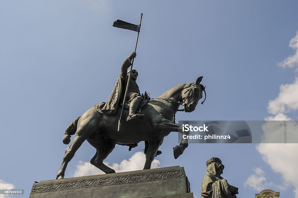 Praça wenceslas em Praga - Foto de stock de Estátua de São Venceslau royalty-free