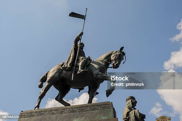 Praça Venceslau Em Praga - Fotografias de stock e mais imagens de Estátua de São Venceslau - Estátua de São Venceslau, Praça Venceslau, Praga - Boémia