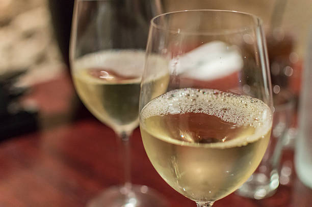 istock Two glasses of white wine 487445235