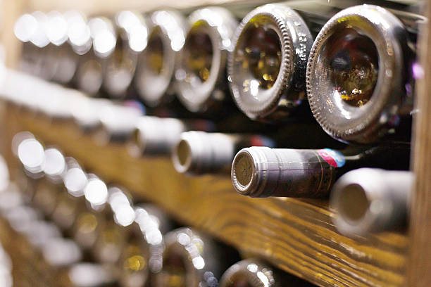 istock Wine cellar full of  bottles 487445999