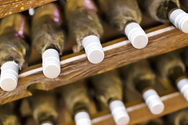 istock Wine cellar full of  bottles 487446097