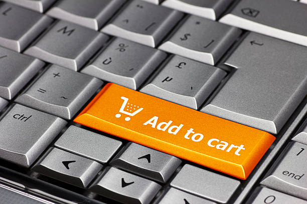 istock Computer Key orange - Add to cart 487446193