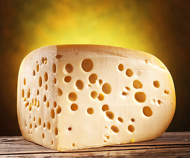 istock Quarter of Emmental cheese head. 487446705