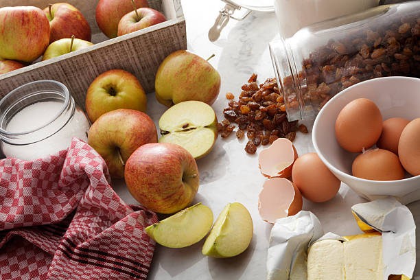 Baking Stills: Ingredients More Photos like this here... apple strudel stock pictures, royalty-free photos & images