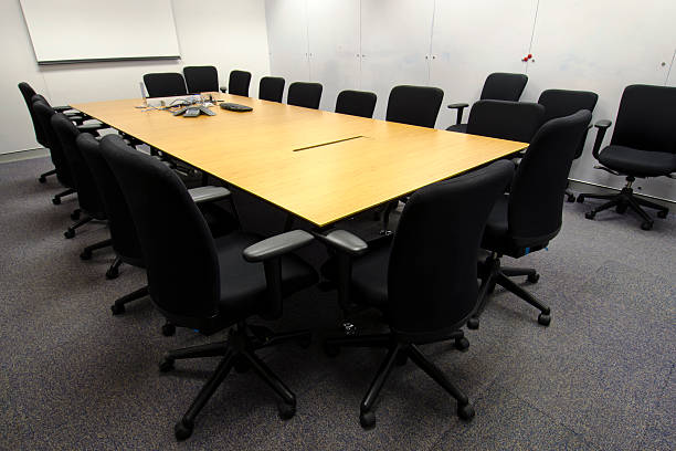 istock Business meeting room (Chairs, paper, preparation) 487448530