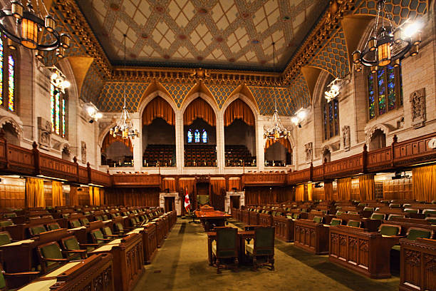 vista interior do canadá commons do parlamento, ottawa - commons - fotografias e filmes do acervo
