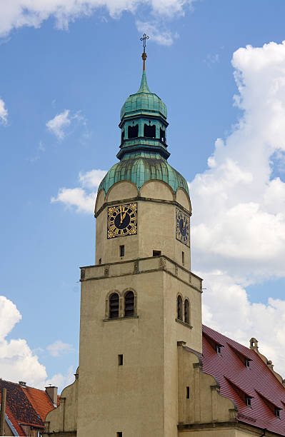 istock Neo-Renaissance clock tower of the church 487457518
