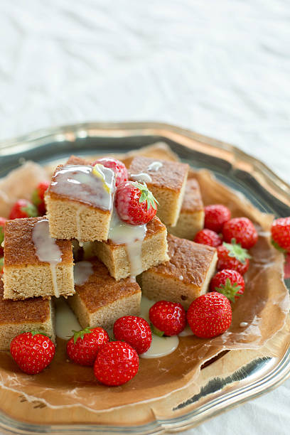 istock Blondies with White Chocolate Lime Sauce 487462778