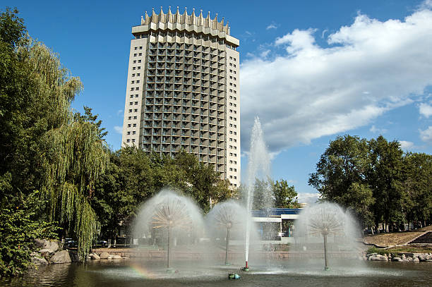 Almaty with the Hotel Kazakhstan.