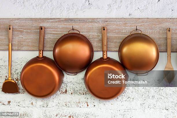 Copper Kitchen Utensil Stock Photo - Download Image Now - Copper, Cooking Pan, Saucepan