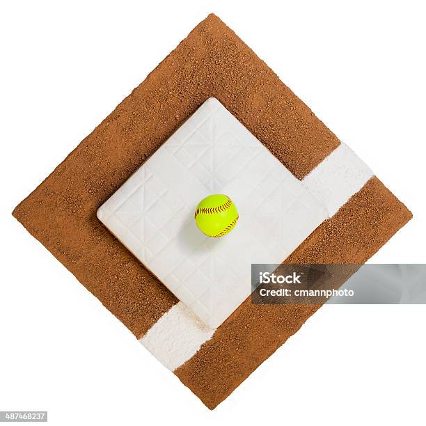 Primeiro Base De Softbol - Fotografias de stock e mais imagens de Amarelo - Amarelo, Base - Equipamento Desportivo, Basebol