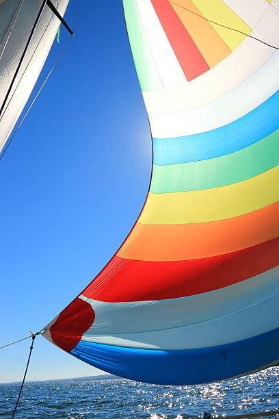 istock The wind has filled colorful spinnaker sail 487468363