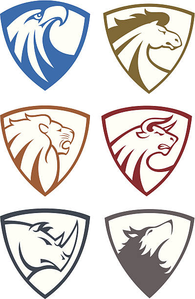 Set of Animal heads More like this: bills lions stock illustrations