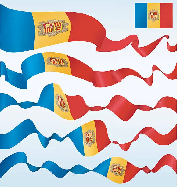 Vector illustration of Flags of Andorra - banners