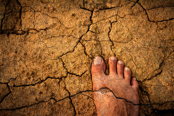 istock Naked Feet on dry Soil 487469235