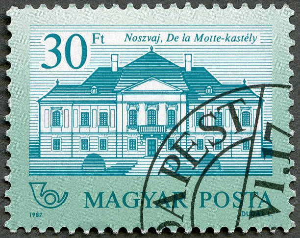 istock Postage stamp Hungary 1987 De la Motte Nosvaj series Castles 487469535