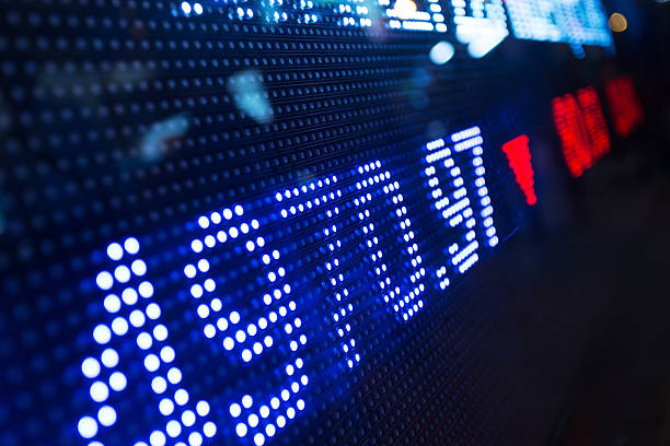 istock Display of Stock market quotes 487469975