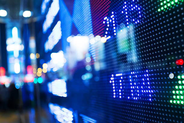istock Display of Stock market quotes 487470467