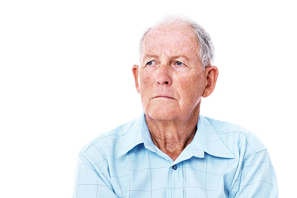 istock Elderly man with downturned mouth 487470563