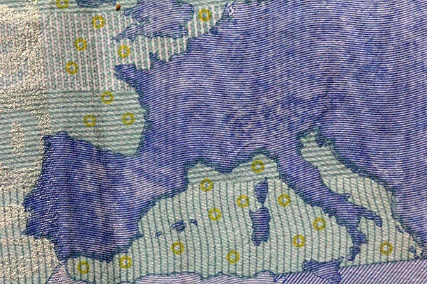 Map of soughern Europe in a 20 euro note