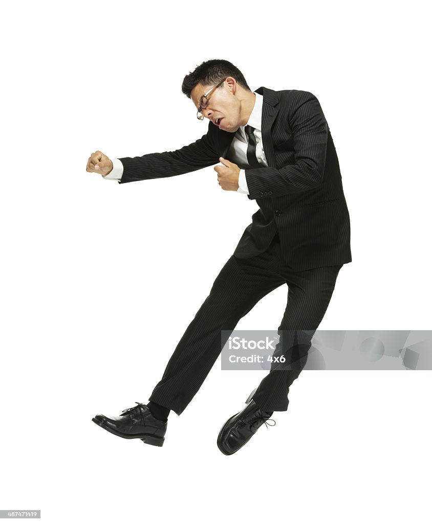 Businessman jumping Businessman jumpinghttp://www.twodozendesign.info/i/1.png 30-39 Years Stock Photo