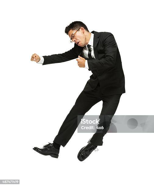 Businessman Jumping Stock Photo - Download Image Now - 30-39 Years, Adult, Adults Only