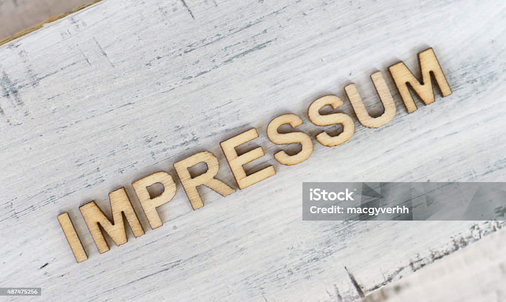 Impressum - Lizenzfrei Impressum Stock-Foto