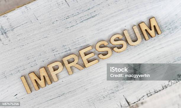 Impressum Stockfoto und mehr Bilder von Impressum - Impressum, 2015, Brief - Dokument