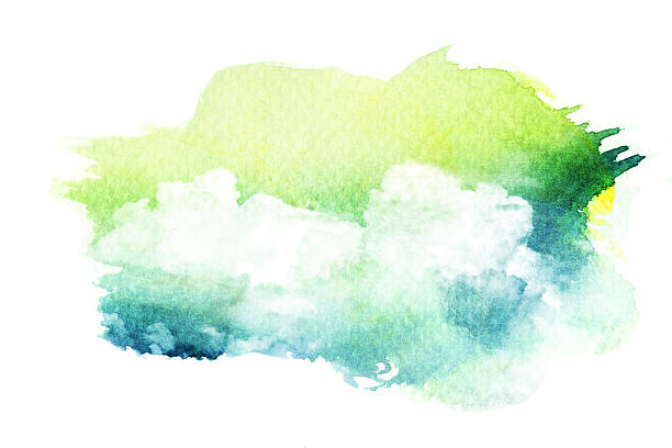 istock Watercolor illustration of cloud. 487475734