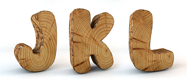 istock Alphabet wood - texture tree - J, K, L 487476448