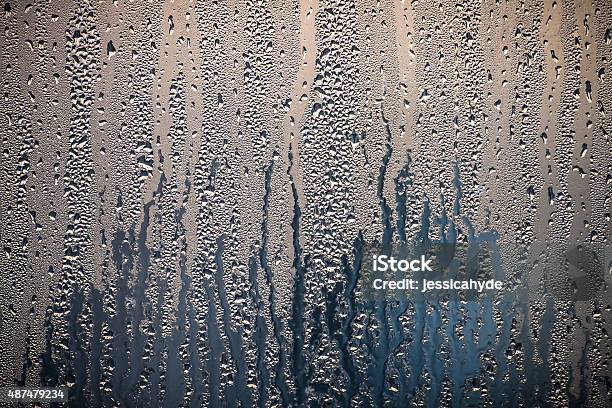 Water Droplets In A Window Stock Photo - Download Image Now - 2015, Abstract, Autumn