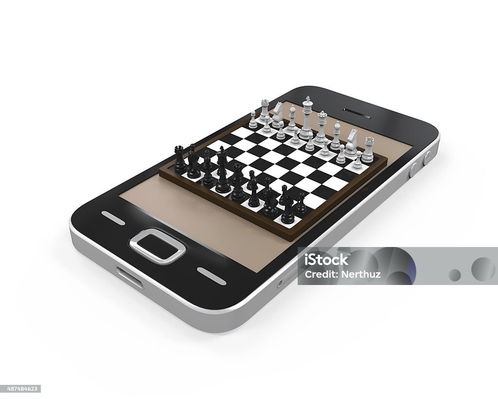 Foto de Tabuleiro De Xadrez No Telefone Celular e mais fotos de stock de  Xadrez - Jogo de tabuleiro - Xadrez - Jogo de tabuleiro, Figura para  recortar, Fundo Branco - iStock