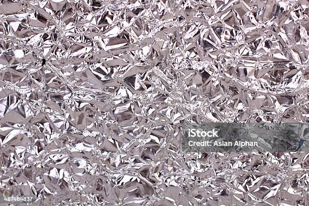 Photo libre de droit de Papier Aluminium banque d'images et plus d'images libres de droit de Broyé - Broyé, Feuille d'aluminium, Abstrait