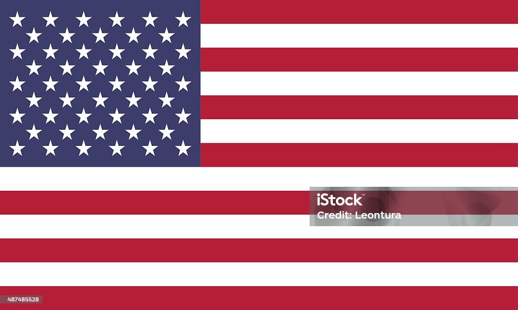 American Flag (Official Colors) Stars and stripes. American Flag stock vector
