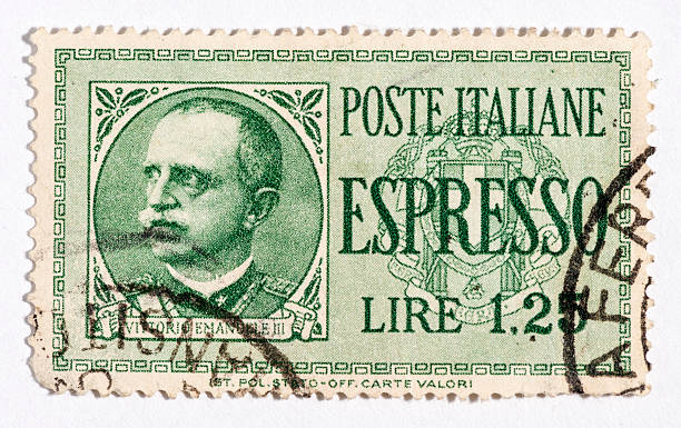 istock Vintage antique old postage stamp from Italy 487486001