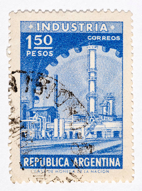 istock Vintage antique old postage stamp from Argentina 487486005
