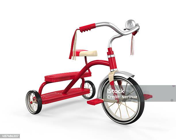 Kids Tricycle Isolated Stock Photo - Download Image Now - Bicycle, Child, Tricycle