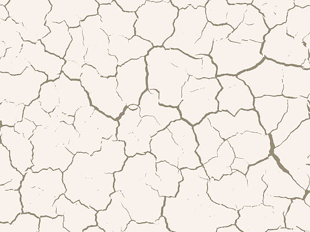 illustrazioni stock, clip art, cartoni animati e icone di tendenza di seamless pattern di sfondo effetto consumato - desert dry land drought