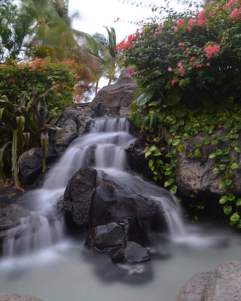 Blurred waterfall stock photo