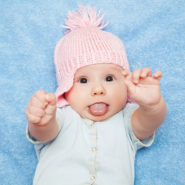 istock Cute newborn baby girl 487488931