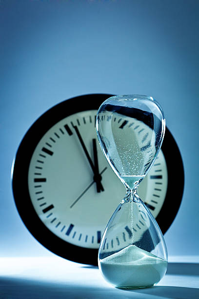 istock Hourglass Time Clock, Sand of Time for Deadline and Urgency 487489560