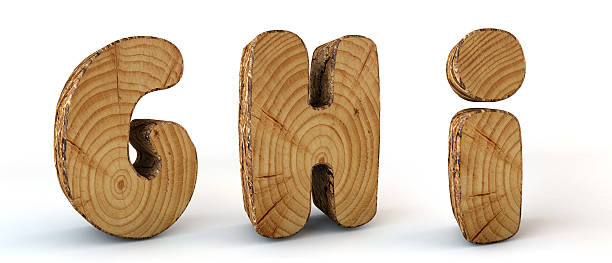istock Alphabet wood - texture tree - G, H, I 487490046