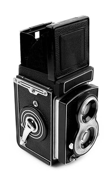 Retro camera, Photographic Equipment, Photography Retro camera, Camera - Photographic Equipment, Photograph, White, Black Color, Old old black leather photo album stock pictures, royalty-free photos & images
