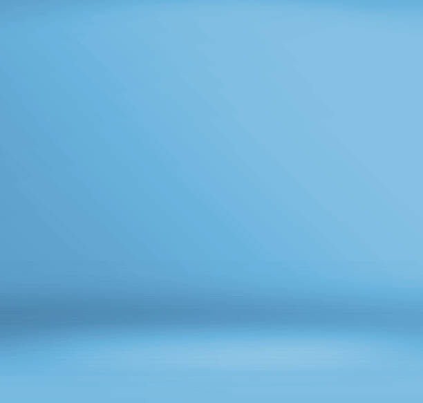 istock Empty blue studio room,mock up for display of product 487491384
