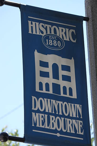 Placa de Melbourne, Flórida - foto de acervo