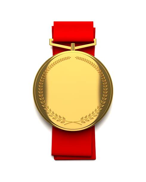 Gold medal stock photo