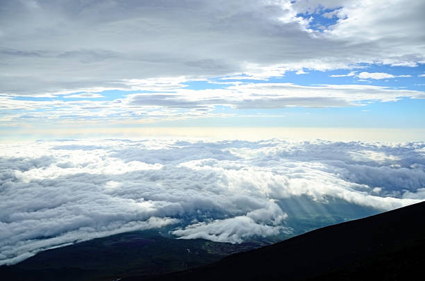 istock Sea of clouds, view from  Mt. Fuji climbing 487501800
