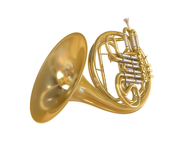 waltornia puste - trumpet musical instrument brass band classical music zdjęcia i obrazy z banku zdjęć