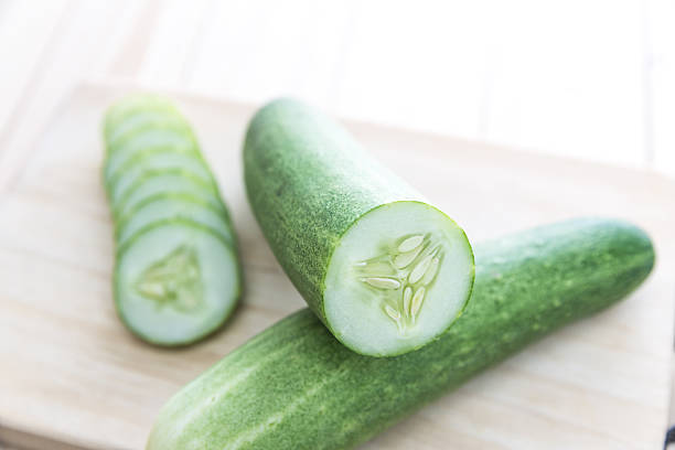 istock Fresh cucumber and slices 487508140